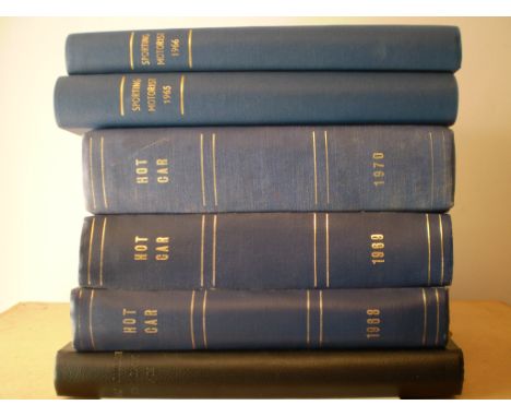 6 1960'S AND 1970'S CAR ANNUAL COLLECTIONS; HOT CAR 1968,69,70; SPORTING MOTORIST 1965,66; AUTOMOBILE CHRONIK 1975