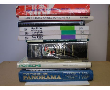 13 BOOKS ON PORSCHE INC.. PORSCHE PANORAMA, THE FIRST 25 YEARS; PORSCHE, EXCELLENCE WAS EXPECTED BY LUDVIGSEN; THE ABC'S AND 