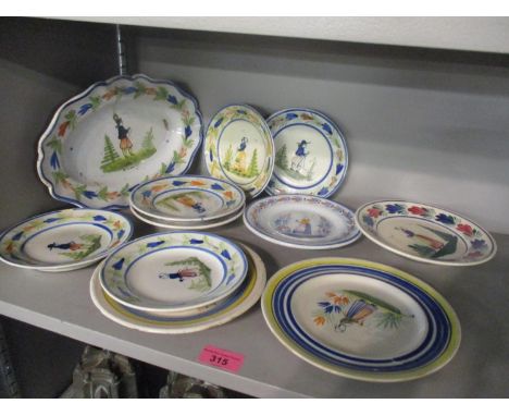 A selection of Quimper plates 