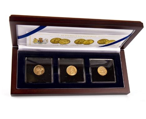 THE SOVEREIGN PORTRAIT COLLECTION, comprising three gold sovereigns dated 1876, 1892 and 1895, in capsules, not proof, with c