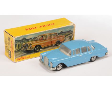 Dinky Toys (Nicky Toys) 186 Mercedes 220SE - Light Blue body, silver trim and later plastic solid wheels&nbsp; - Excellent in