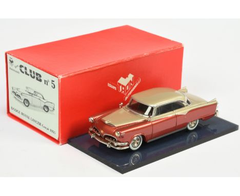 Tron Serie Club #5 1/43rd 1955 Dodge Royal Lancer Coupe - metallic Dusky Rose &amp; Light Gold with chrome trim - Near Mint m