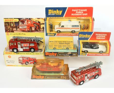 Dinky Toys Group To Include - (1) 123 Princess 2200Hl Saloon, (2) 269 Ford Transit "Police Accident Unit", (3) 285 Merry weat