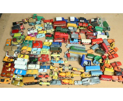 A Large Unboxed Group To Include - Corgi Rockets - Aston Martin, Matchbox Regular wheels - 71b Jeep, Kingsize - Road Roller, 