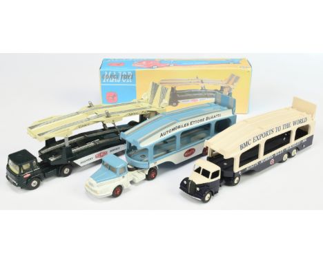 Dinky Toys &amp; Corgi toys Group Of Code 3 Car Transporters - (1) Bedford TK "Jaguar Delivery Service", (2) Bedford Pullmore