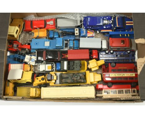 Mixed mainly commercial group to include Majorette Mercedes "PTT" Coach; Chevrolet Blazer - bronze, cream; Solido Char Milita
