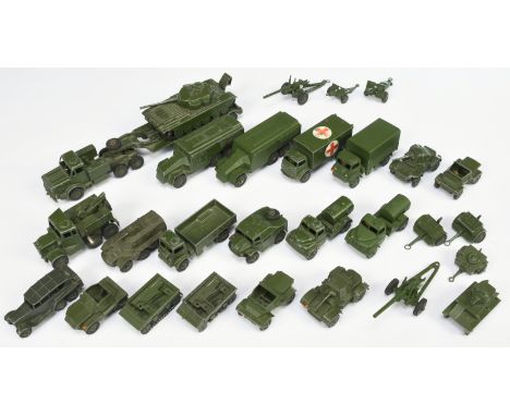 Dinky Toys Military Unboxed Group To Include - Mighty Antar Tank Transporter With Centurion Tank, Light Dragon Tank, Armored 