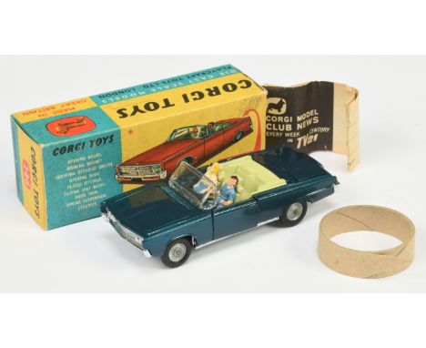 Corgi Toys 246 Chrysler Imperial - Kingfisher blue body, pale green interior with figures, chrome trim, cast hubs and with go