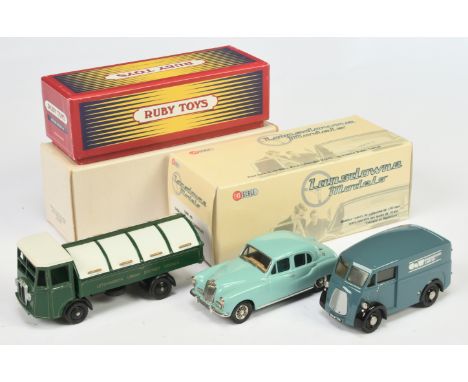 White Metal Group Of 3 - (1) Lansdowne Models (Brooklin) LDM 45 Armstrong Siddeley - Light blue, (2) Pathfinder Models (G &am