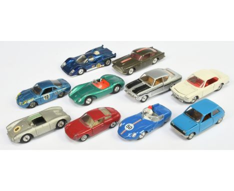 Mixed Continental Diecast group to include Solido 146 DB Panhard - blue racing number 50; Gama Ferrari M1 - metallic green; S