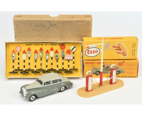 Dinky Toys A&nbsp; Group Of 3 - (1)&nbsp; 150 Rolls Royce Silver Wraith - Two-Tone Grey, chrome trim and spun hubs, (2) 781 "