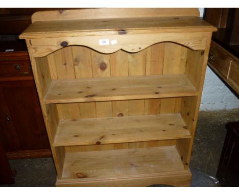 Similar modern pine three shelf open bookcase