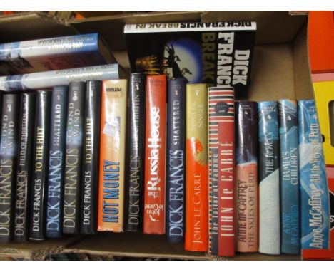 Twenty First Edition volumes by Dick Francis, Anne Macaffrey and John Le Carre