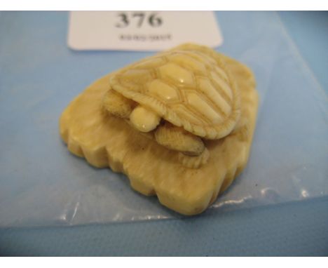 Japanese carved ivory netsuke in the form of a terrapin 