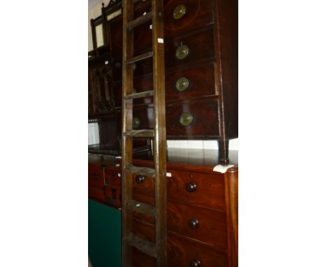 Stained pine loft ladder