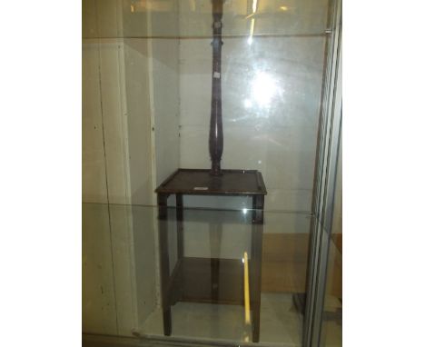 Oak occasional table / standard lamp