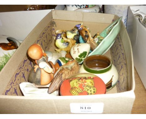 Hummell figure, a Goebel figure and other small ceramics