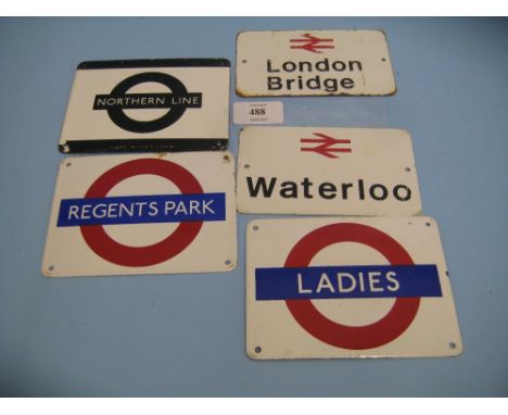 Quantity of reproduction London Underground enamel signs