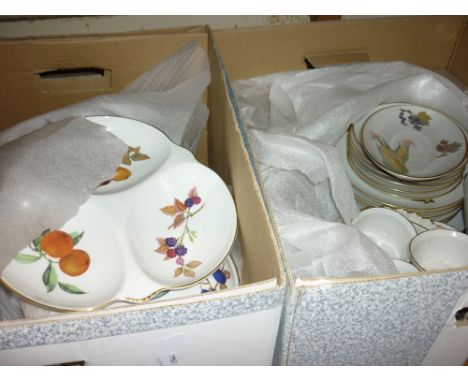 Quantity of Royal Worcester Evesham pattern table ware together with a Royal Albert tea service