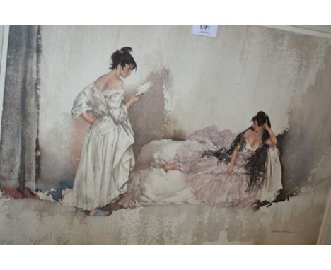 Sir William Russell Flint, Limited Edition colour print, No. 610 of 850, two girls in an interior