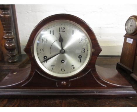1920's Mahogany three train dome top mantel clock