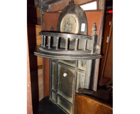 19th Century ebonised and painted two shelf wall bracket (for restoration)