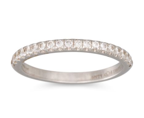 A TIFFANY &amp; CO DIAMOND HALF HOOP ETERNITY RING, mounted in platinum, stamped Tiffany &amp; Co. Size: H - I