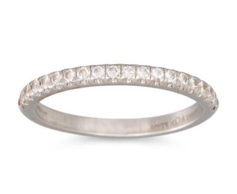 A TIFFANY &amp; CO DIAMOND HALF HOOP ETERNITY RING, mounted in platinum, stamped Tiffany &amp; Co. Size: H - I