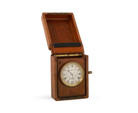 A MID 20TH CENTURY MAHOGANY CASED ZENITH CHRONOMETER, with Roman numerals, cica 9cm. diameter