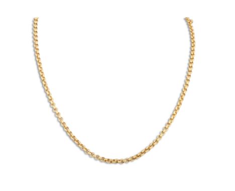 A 9CT GOLD BELCHER STYLE NECK CHAIN, 5.8 g.