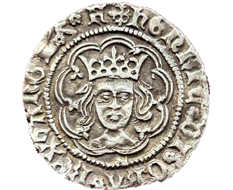 Henry VI (1422-61), First Reign, Pinecone-Mascle Issue, Halfgroat, Calais, (S. 1877), slight bend at 7 o’clock, otherwise nea