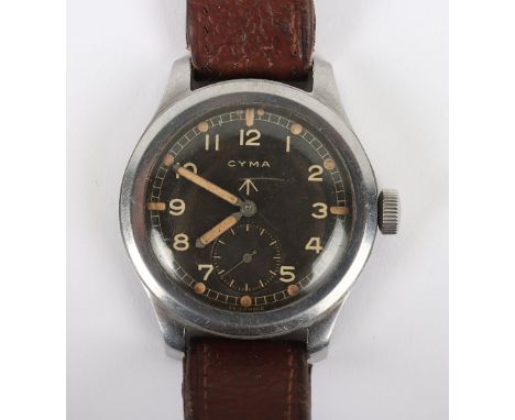 A gentleman’s stainless steel British Military CYMA W.W.W. wristwatch, circa 1945, ‘Dirty Dozen’, dial signed Cyma, 38mm, iss