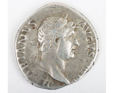 Hadrian (117-138), Denarius, laureate head right, rev. COS III flanking seated figure, good fine or nearly very fine