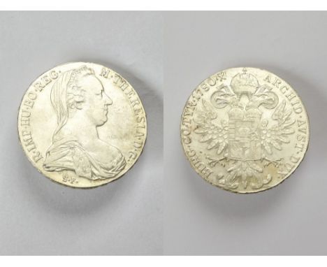 MARIE THERESE THALER. A Marie Therese thaler dated 1780.  Please note that all items in this auction are previously owned & a