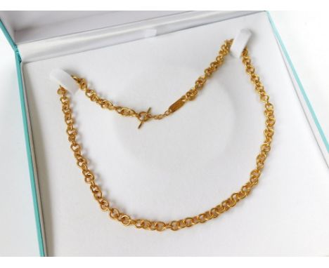 JAMES SUDDABY. A contemporary, hand made 999 (24ct.) fine gold chain by James Suddaby. Birmingham 999 hallmark & James Suddab