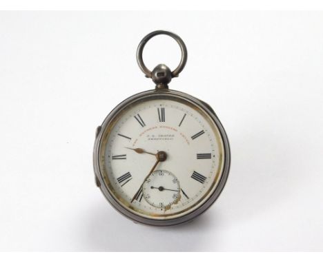 POCKET WATCH. A late Victorian silver, open face, key wind pocket watch, 'The Express English Lever', retailed by J.G. Graves