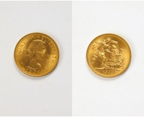 GOLD COIN. An Elizabeth II 1966 full sovereign.  Please note that all items in this auction are previously owned & are offere