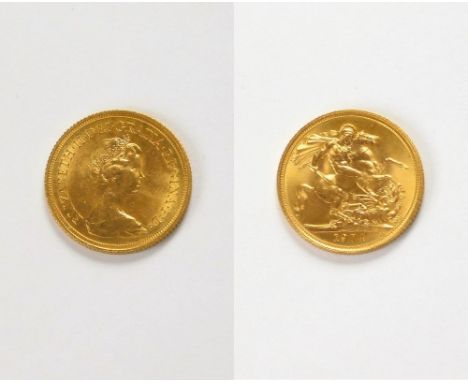 GOLD COIN. An Elizabeth II 1974 full sovereign.  Please note that all items in this auction are previously owned & are offere