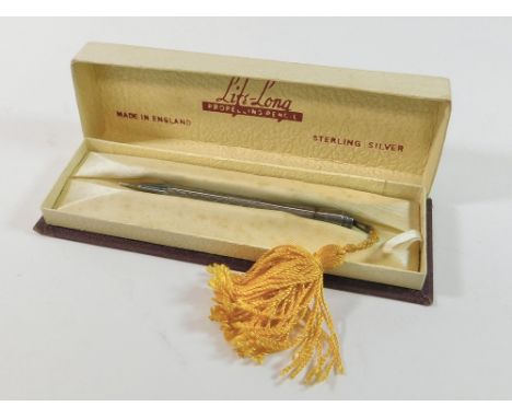 SILVER PENCIL. A Life-Long Sterling silver presentation pencil for Sweets Golden Jubilee 1908-1958.  Please note that all ite