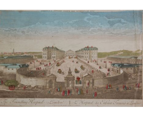 UNATTRIBUTED PRINT 'The Foundling Hospital, London' 10" x 16" (25.4 x 40.5cm) together with five others