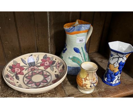 Myott jug and three other Art Deco pieces 