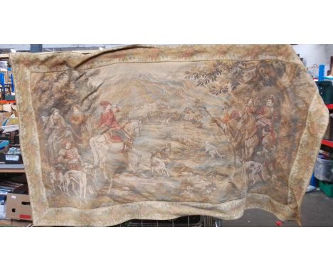 A hanging tapestry. 