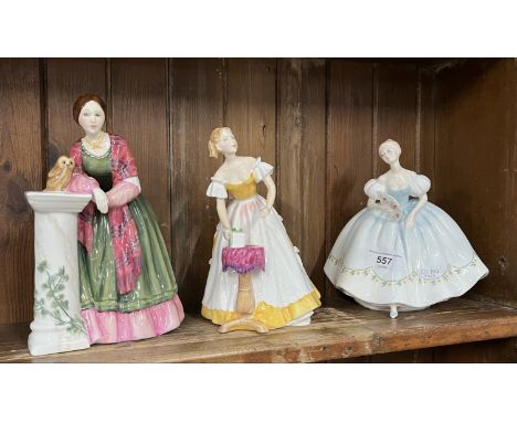 3 Royal Doulton figures including a limited edition ‘Florence Nightingale’ HN3144, ‘Happy Birthday’ HN3095 etc.&nbsp;Conditio