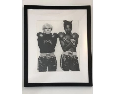 MICHAEL HALSBAND (B. 1956)  Andy Warhol &amp; Jean Michel Basquiat Photograph, printed later  8 x 10 sight