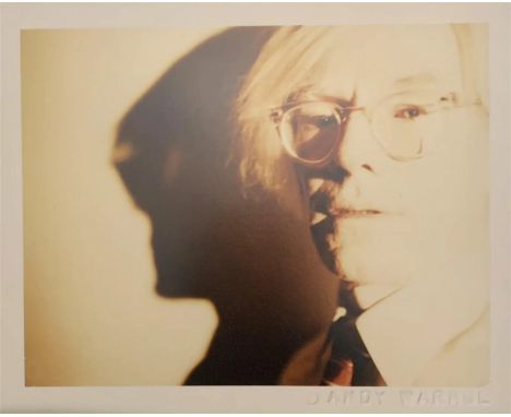 Andy Warhol "Andy WArhol, 1981" Polaroid Print  measures 7.25 X 5.75 Inches  Mounted to same size cardstock