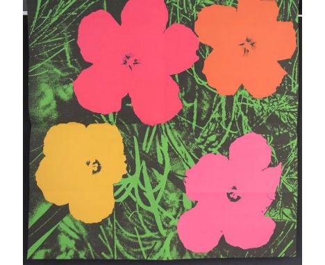 ANY WARHOL (1928-1987) Flowers (Mailer) Offset lithograph in colors  measures 21.75 X 21.875 Inches  Publisher: Leo Castelli,