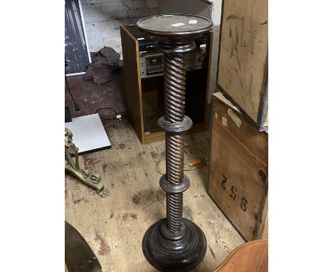 A mahogany barley twist planter stand h100cm, shipping unavailable 