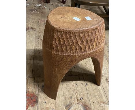 A heavy African dense wood planter stand, H40cm, shipping unavailable 