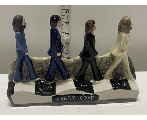 A Manor Collectibles Staffordshire Beatles Abbey Road ceramic figural group 