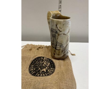 A Viking horn style tankard 